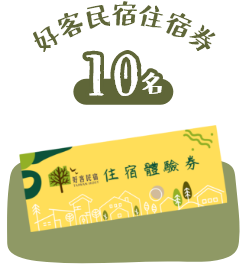 獎項:好客民宿住宿券 10名