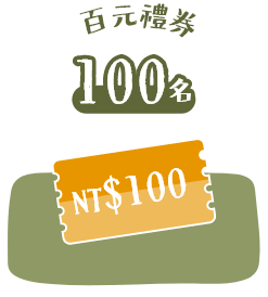 獎項:百元商品券 30名